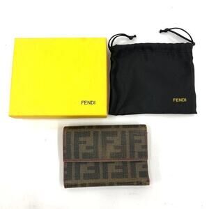 FENDI Zucca Tri-fold Wallet 2513-8M0026-/ZM5-108 CA1288962 with Box- B254
